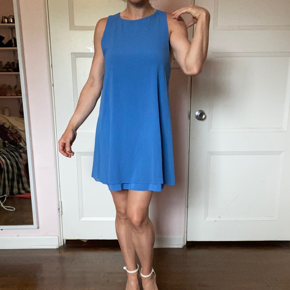 Alice and Olivia silk tent shift mini dress